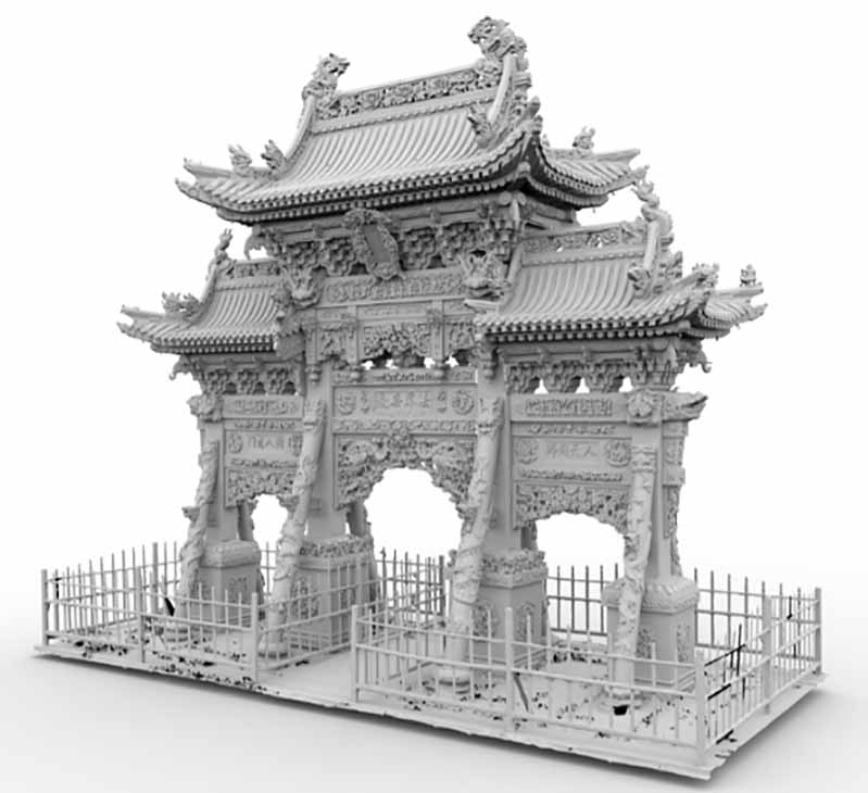 纯几何模型中龙泉寺牌坊的第一个3D模型。.jpg