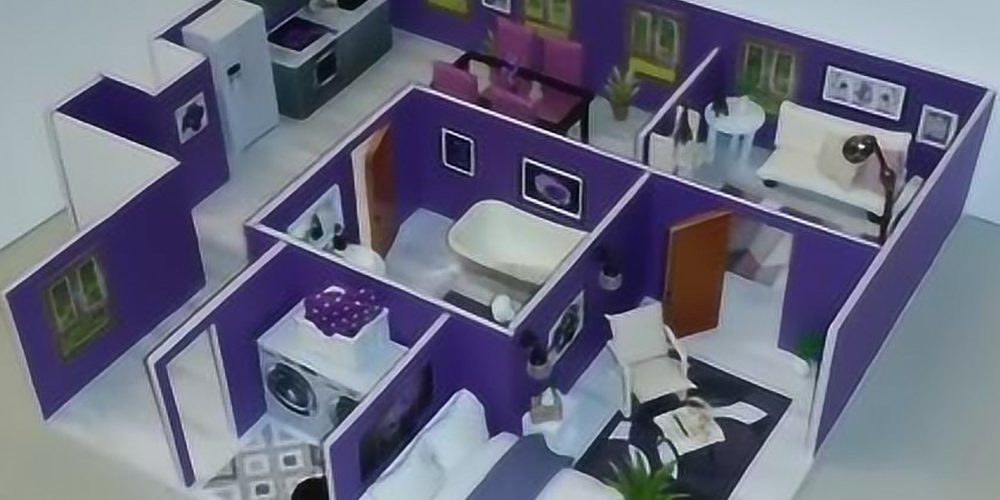 微缩现代房屋模型2-4